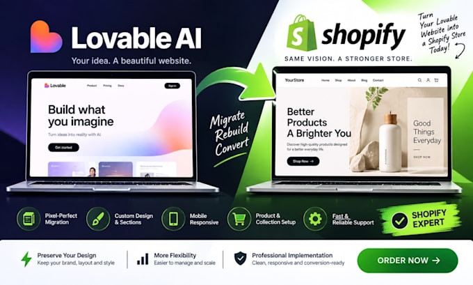 lovable to shopify lovable website lovable migration shopify migration shopify