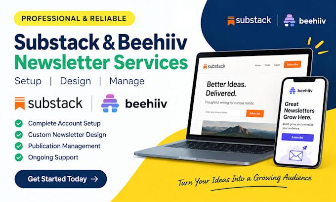 setup substack account design beehiiv substack newsletter manage substack