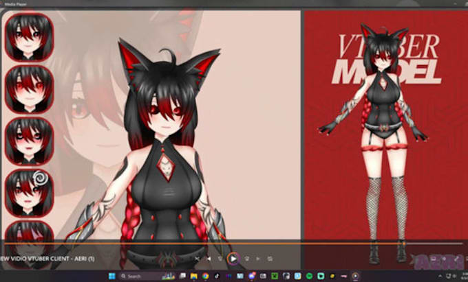 create an anime live 2d vtuber model, vtuber avatar for streaming commissions
