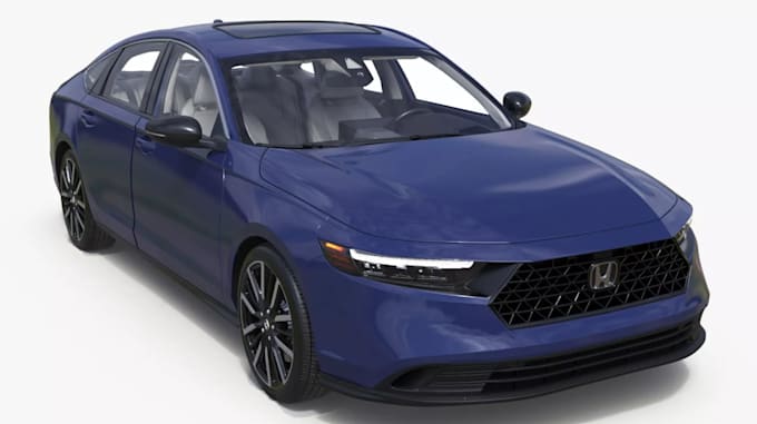 optimize 3d car model for game, cinema4d car rig, animation, modern car interior