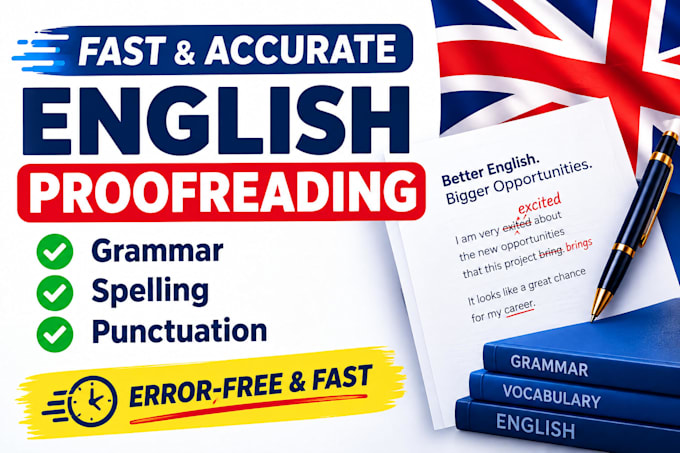 do fast professional english proofreading