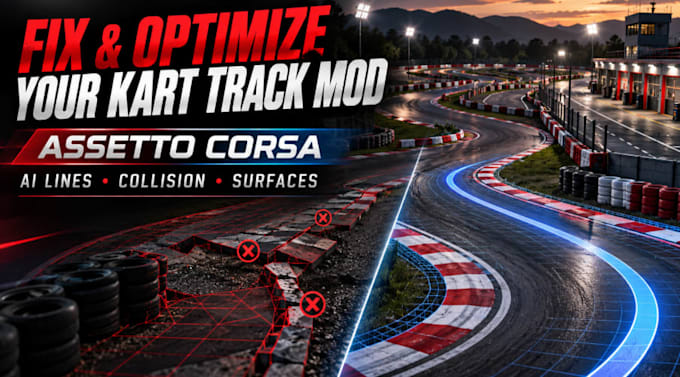 fix and optimize your assetto corsa kart track mod