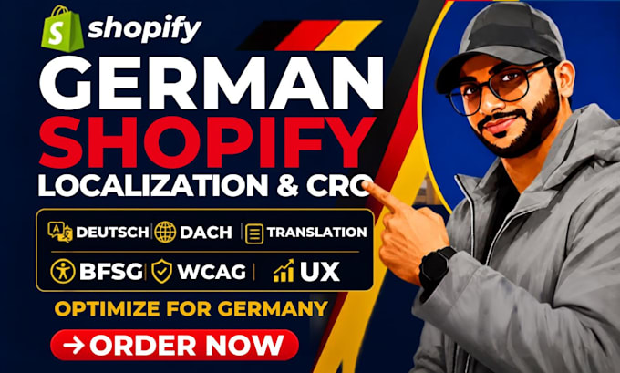 do germany shopify localization, translation, dropshipping cro optimization