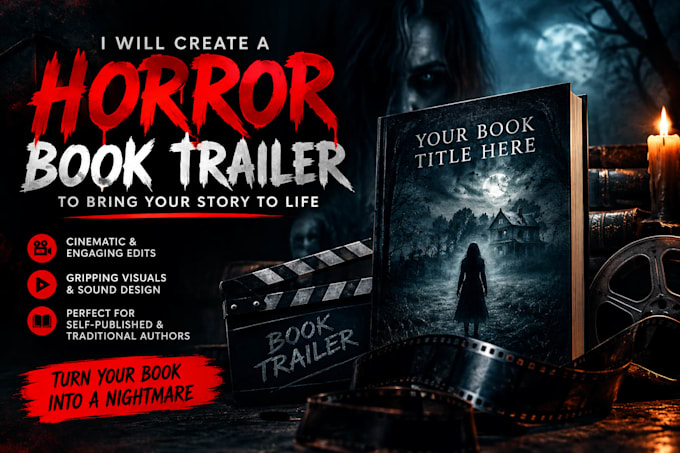 create a cinematic horror book trailer