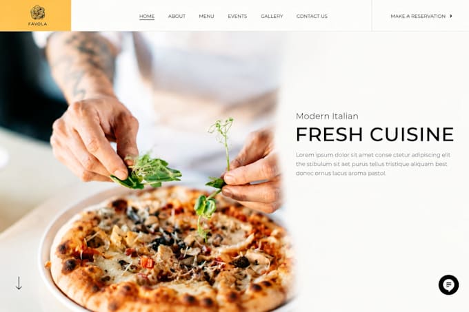responsive wordpress elementor restaurant online food ordering website design
