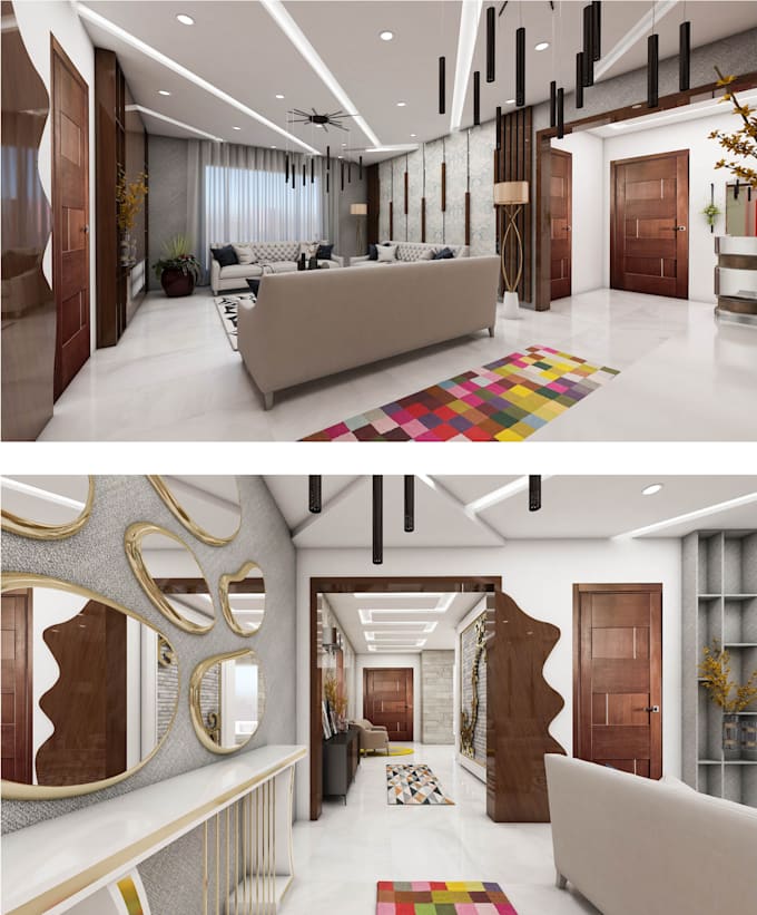 create 3d interior rendering and 3d floor plans