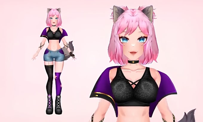 design and rig high quality live 2d vtuber model, 2d vtuber model vtuber model