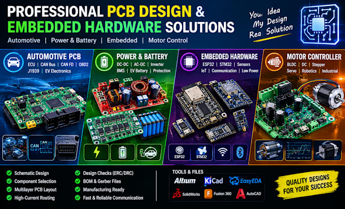 do automotive pcb design  power battery embedded hardware motor controller