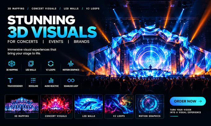 project mapping vj loops led wall stage visuals 3d animation resolume mapping