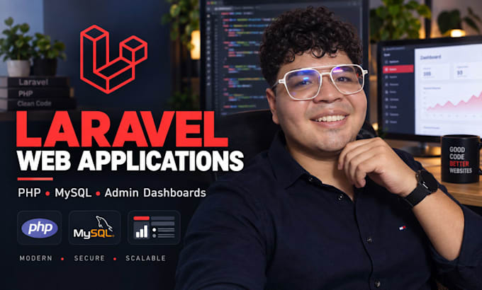 develop a custom laravel web application and admin dashboard