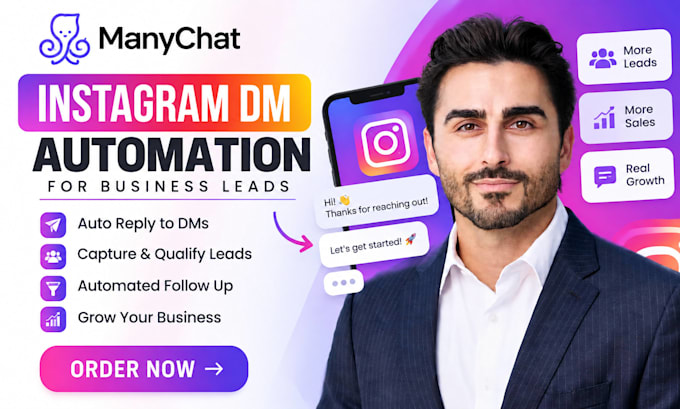set up manychat instagram dm automation for lead generation