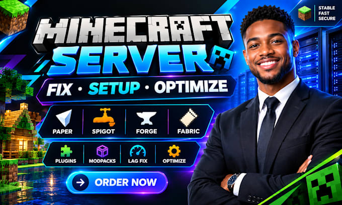 fix setup optimize minecraft server plugins spigot paper forge fabric modpack