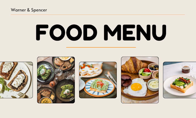 design food menu desgn