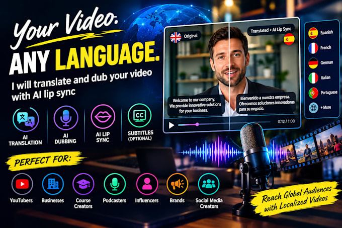 translate and dub your video with ai lip sync