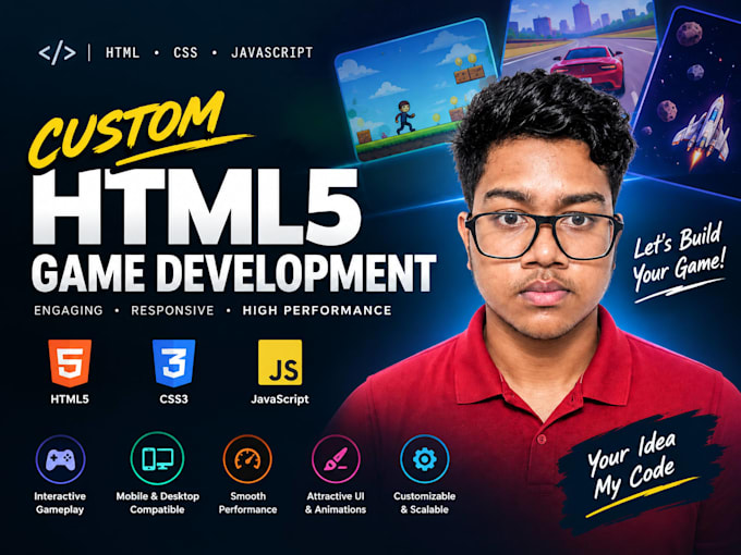 create a custom HTML5 game using HTML CSS and javascript