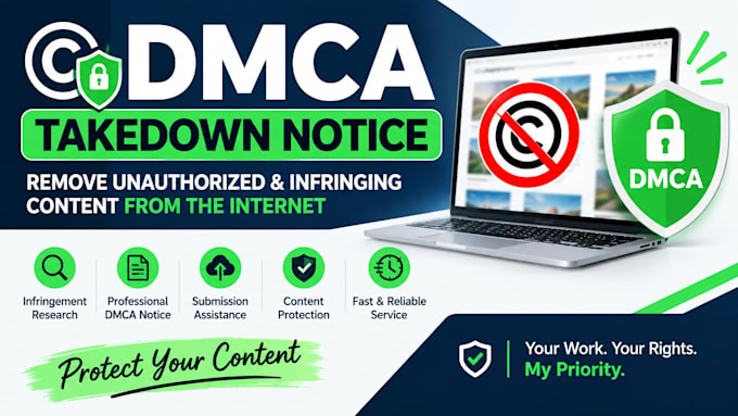submit dmca notices to remove unauthorized online content