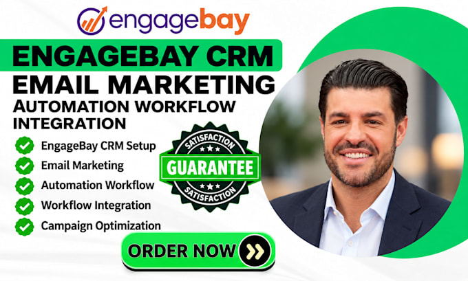 setup engagebay CRM email marketing automation workflow and integration