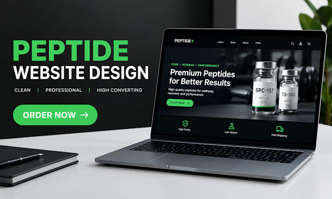 setup peptide website skincare store