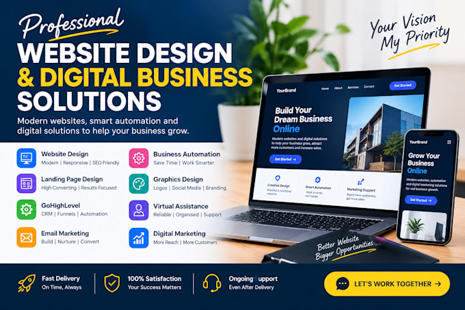 design a modern professional website for your business