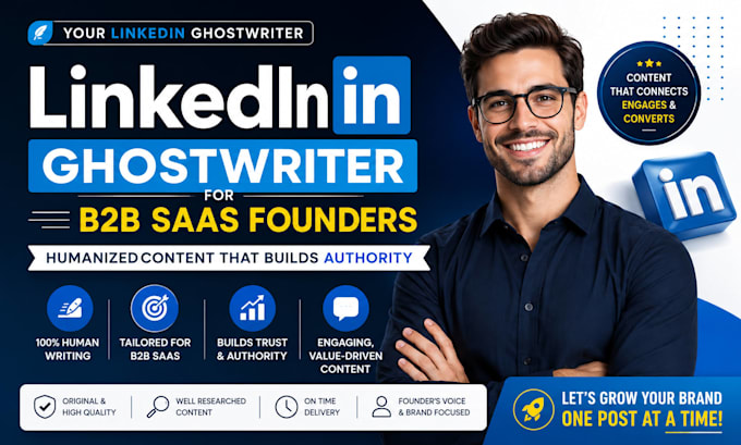 be your linkedin ghostwriter for b2b saas founders
