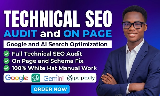 do technical SEO audit and on page optimization for google and ai search rank