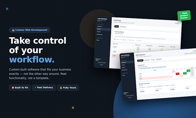 create a custom business web tool from scratch