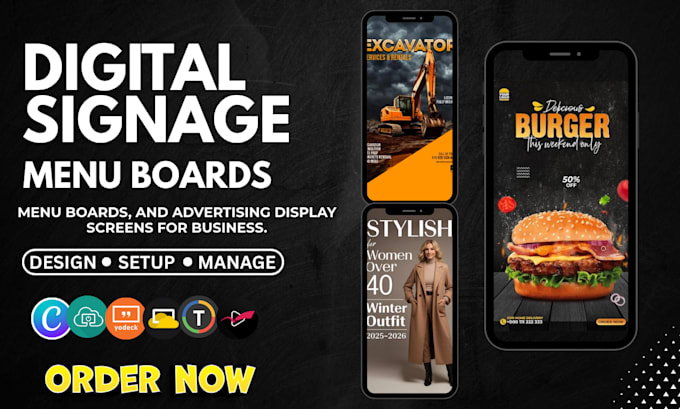 build and configure digital signage displays with yodeck optisigns screencloud