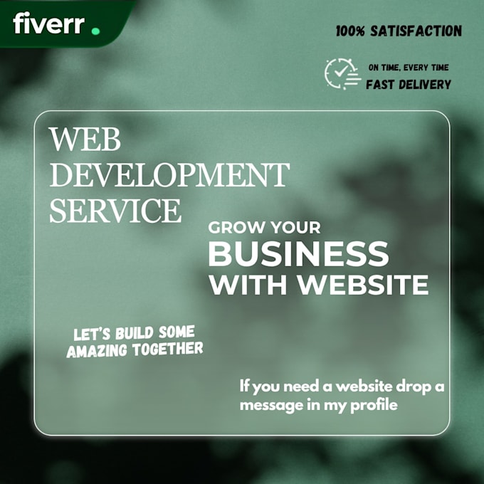 build responsive and professional website for your business