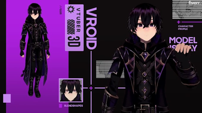 create a custom 3d vtuber avatar with vrm rigging for vseeface and vrchat