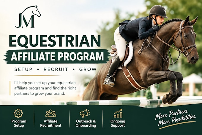 set up your equestrian affiliate program and recruit partners