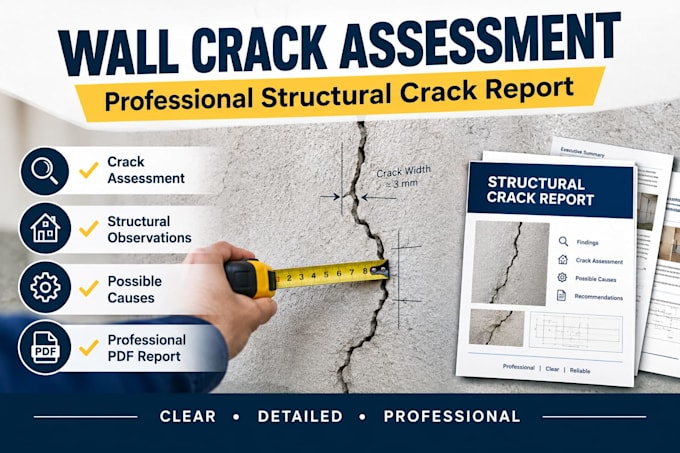 assess wall cracks and prepare a professional structural crack report