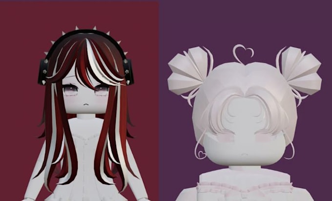create custom roblox ugc hair in a cute style