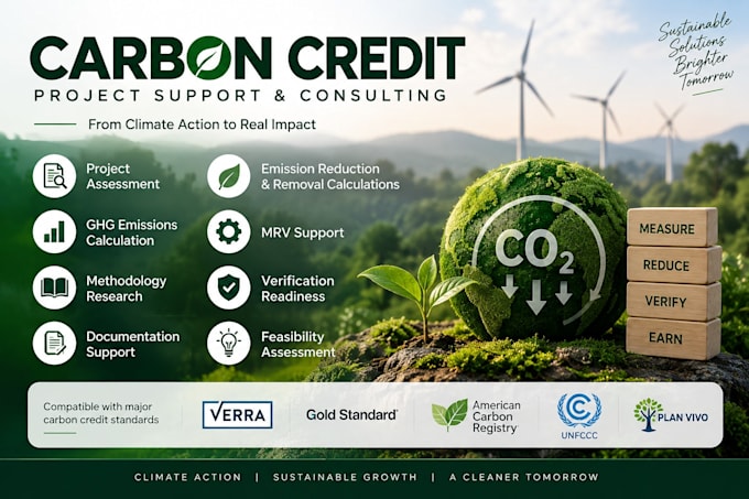 help with carbon credit projects, carbon accounting and documentation