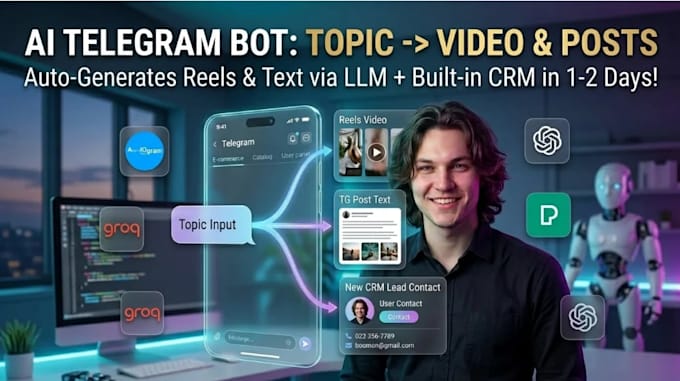 build a custom ai content automation bot and ai video generator