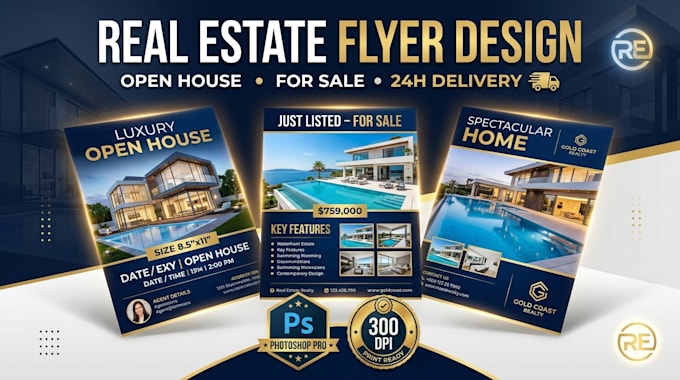 design high converting real estate flyer and poster