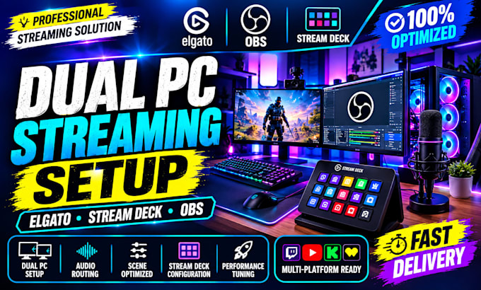 stream deck setup and stream automation for dual pc streaming