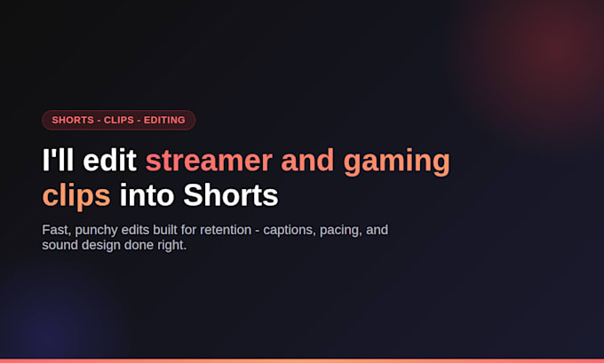 edit streamer and gaming clips into shorts