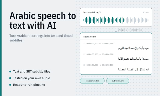 build an arabic speech to text ai with a finetuned  model