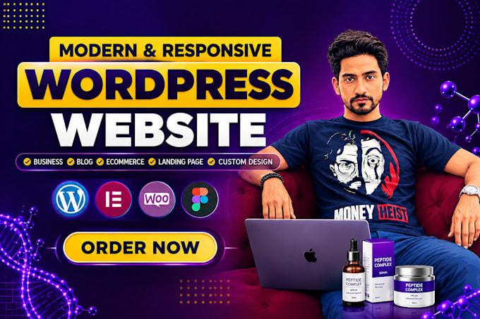 peptide, supplement, wordpress woocommerce website