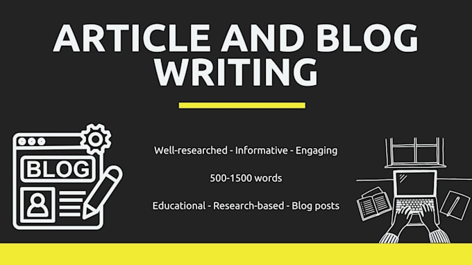 write engaging and well researched articles and blog posts
