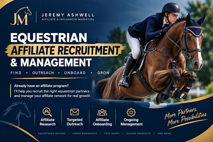 recruit affiliates and manage your equestrian affiliate program