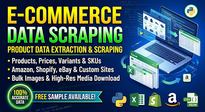 scrape ecommerce products, prices, and store data using python