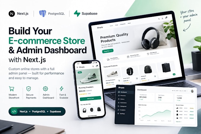 build your ecommerce store and admin dashboard with nextjs