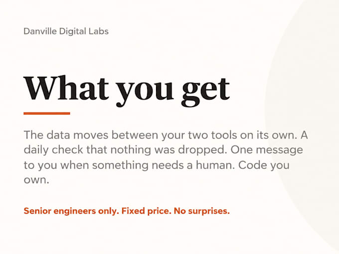 automate the handoff between two tools you already use