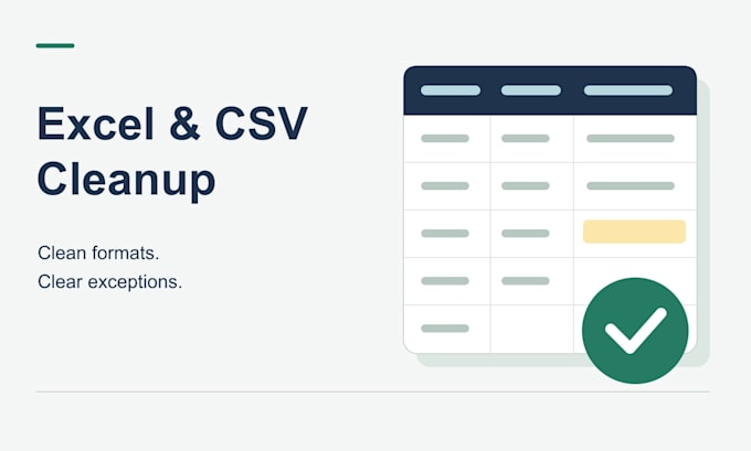 clean and organize your excel or CSV spreadsheet