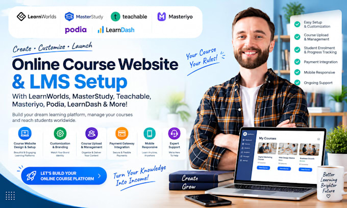 learnworlds course masterstudy teachable masteriyo lms podia website learndash