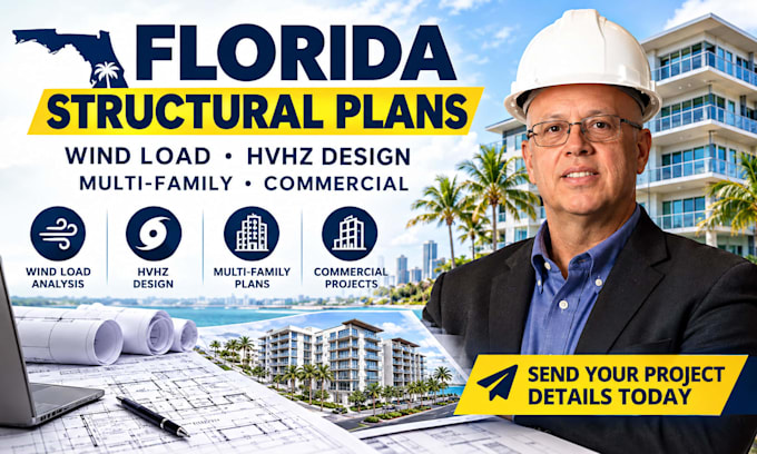 design structural architectural engineering plans wind load for florida permit