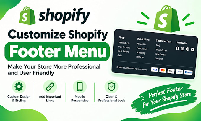 build a professional shopify footer with custom sections