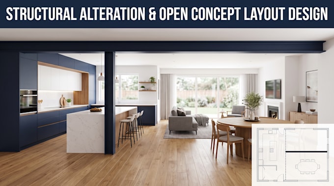 structural alteration  open concept layout design