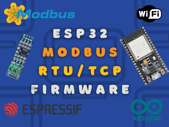 develop esp32 modbus rtu rs485 tcp industrial iot firmware